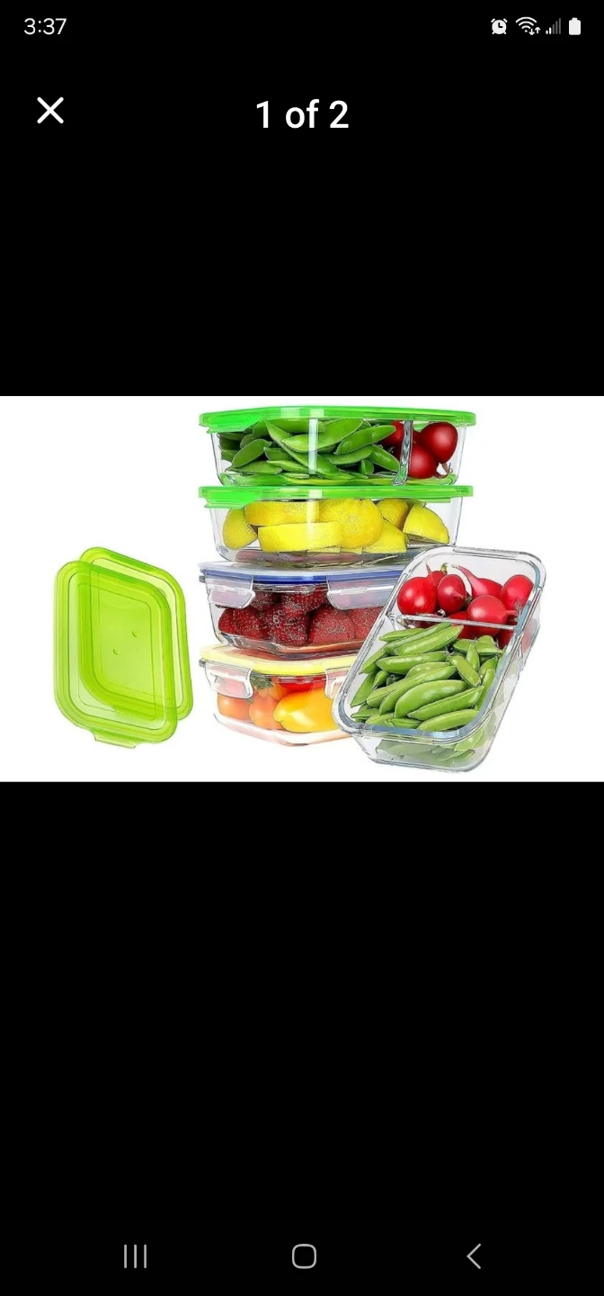 Glass Food Storage Containers with Lids - photo 2