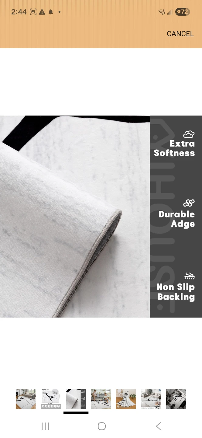 Machine Washable Area Rug - Kids & Pet Friendly - photo 2