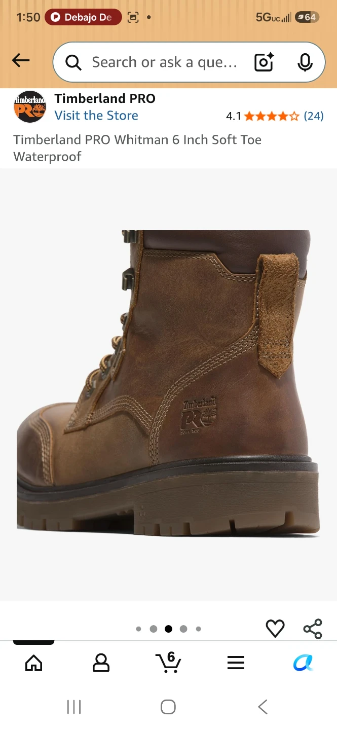 Timberland PRO Whitman 6 Inch Soft Toe Waterproof Boots - photo 3
