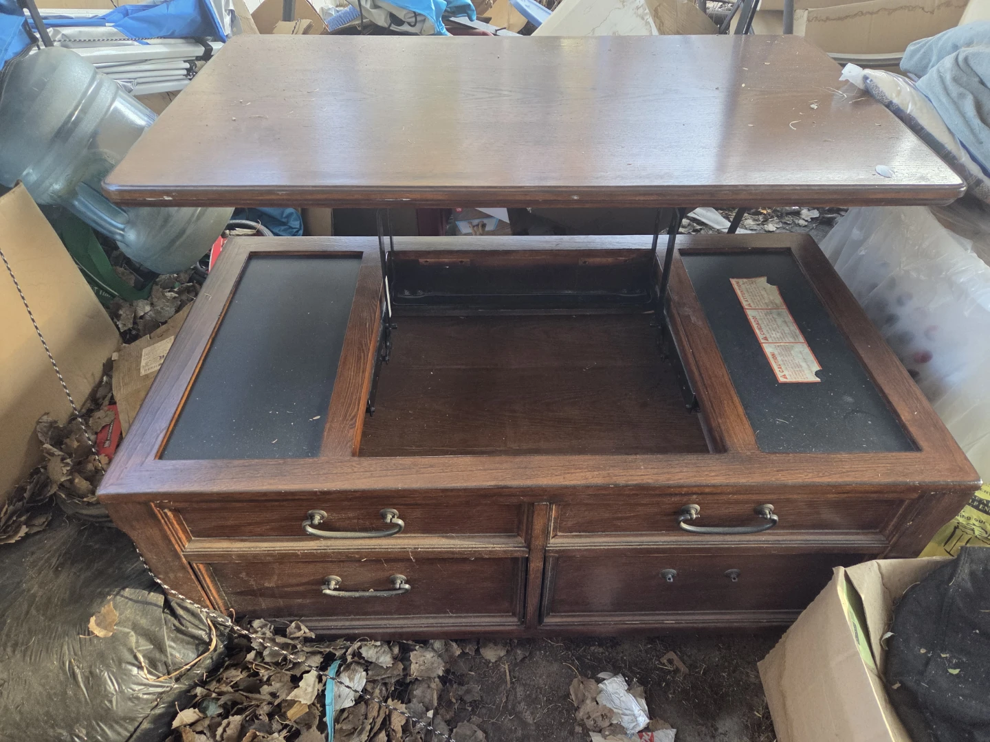 Lift-Top Coffee Table with Storage - photo 2