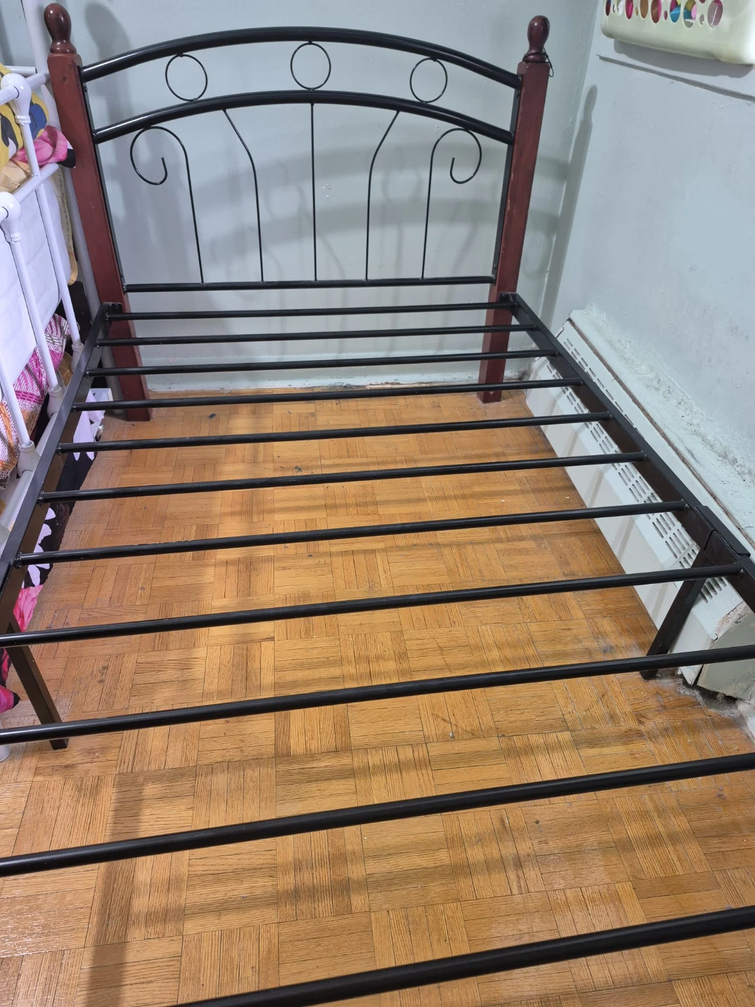 Metal Bed Frame with Wood Accents - photo 2