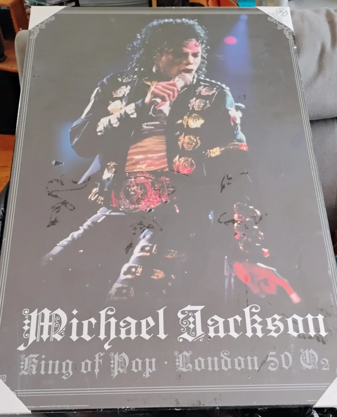Michael Jackson King of Pop London 50th Anniversary Poster