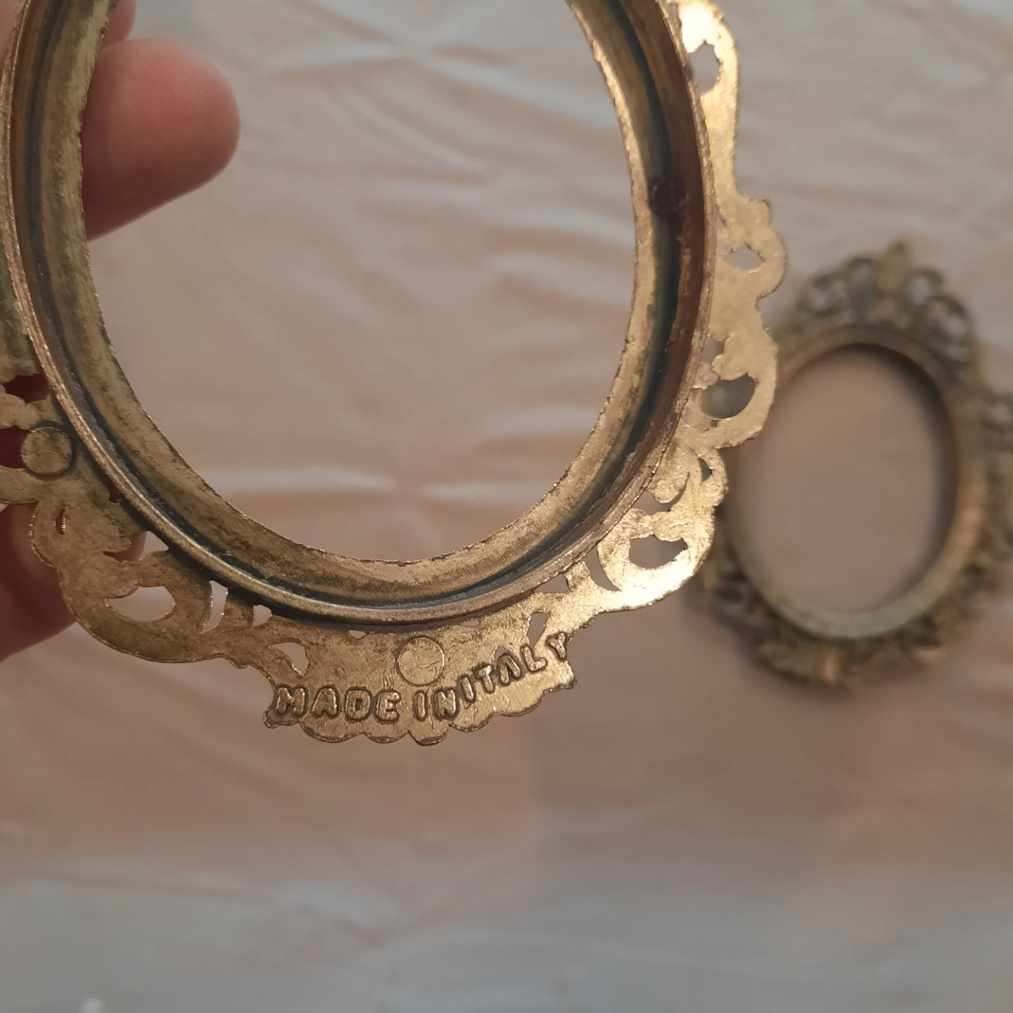 Set of 2 Vintage Oval Picture Frames - Made in Italy - photo 4