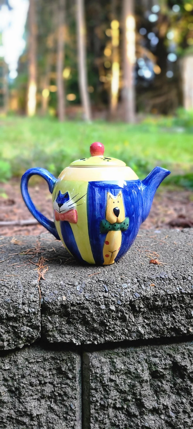 Cute Hand-Painted Cat & Dog Teapot - photo 3