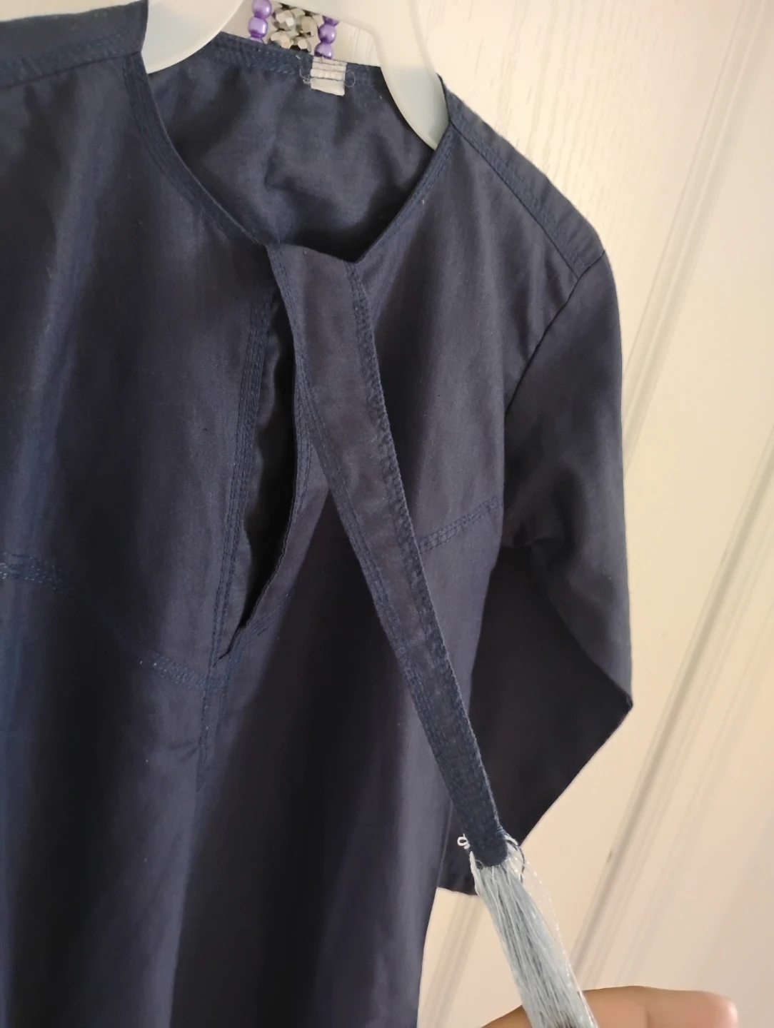 Navy Blue Long Sleeve Kurta - photo 3