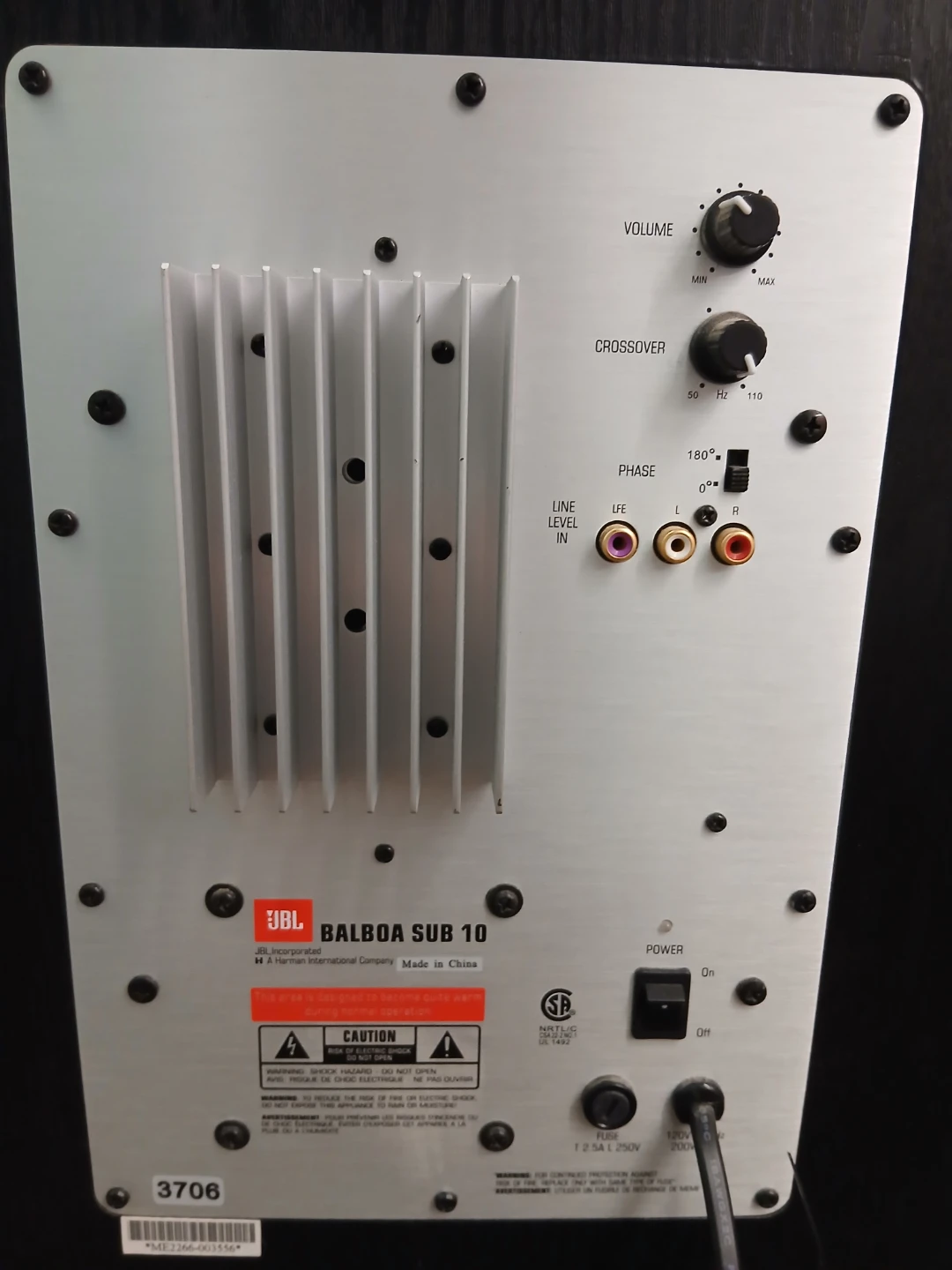 JBL Balboa SUB 10 Powered Subwoofer - photo 4