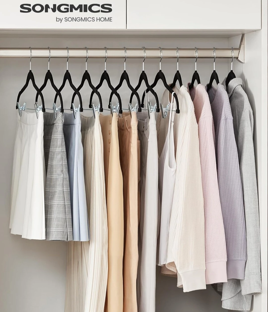 SONGMICS 20-Pack Pants Hangers, 16.7-Inch Long Velvet - photo 3