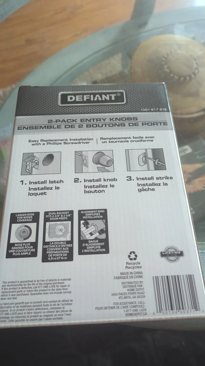 NIB -  2-Pack Entry Knobs - Satin Nickel - photo 2