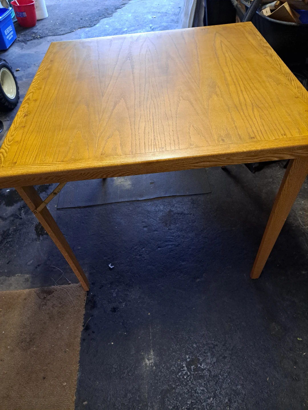 Wooden Folding Card Table - photo 2