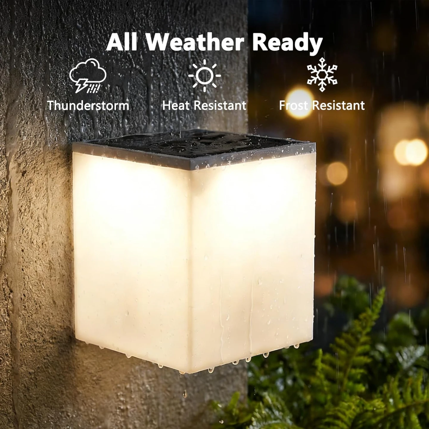 Solar Powered Cube Wall Light 2 pack - photo 5