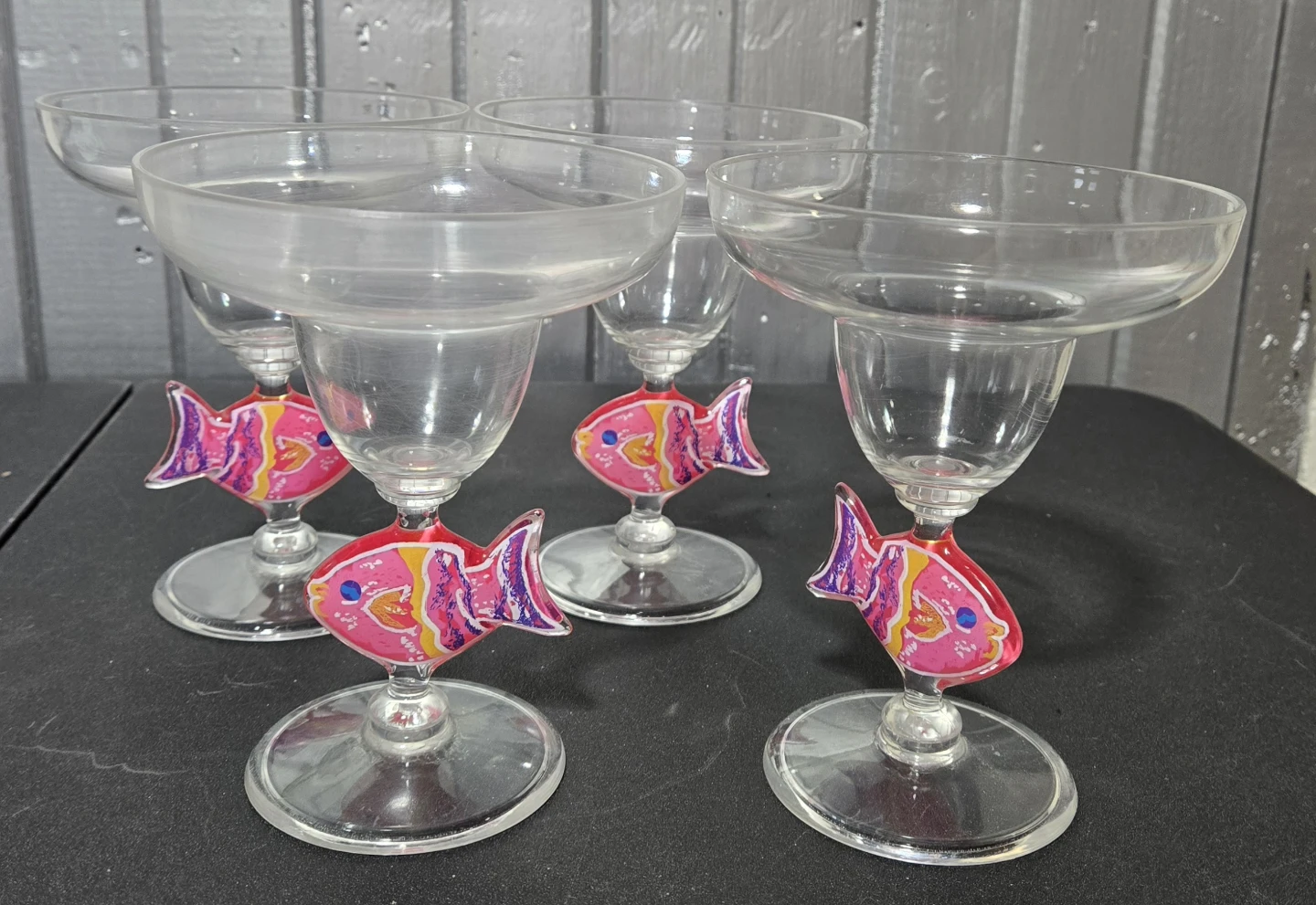 Set of 4 Margarita Glasses with Fish Stem - photo 4