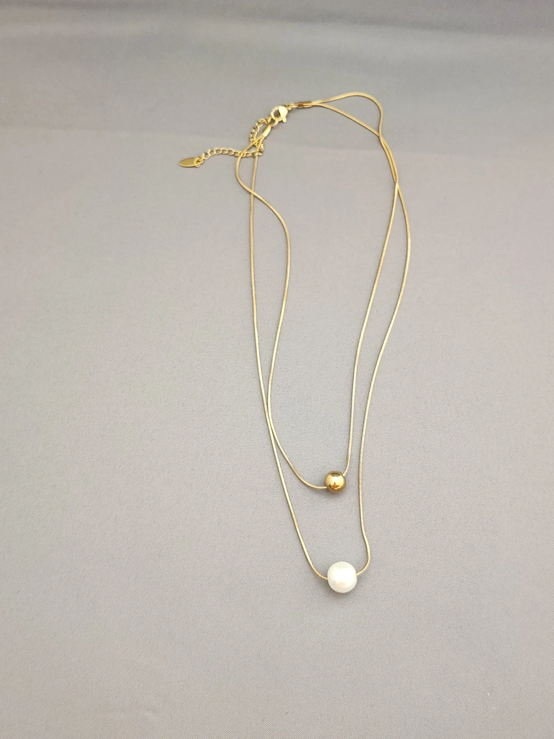 Stainless steel Gold plated layered Necklace - photo 2