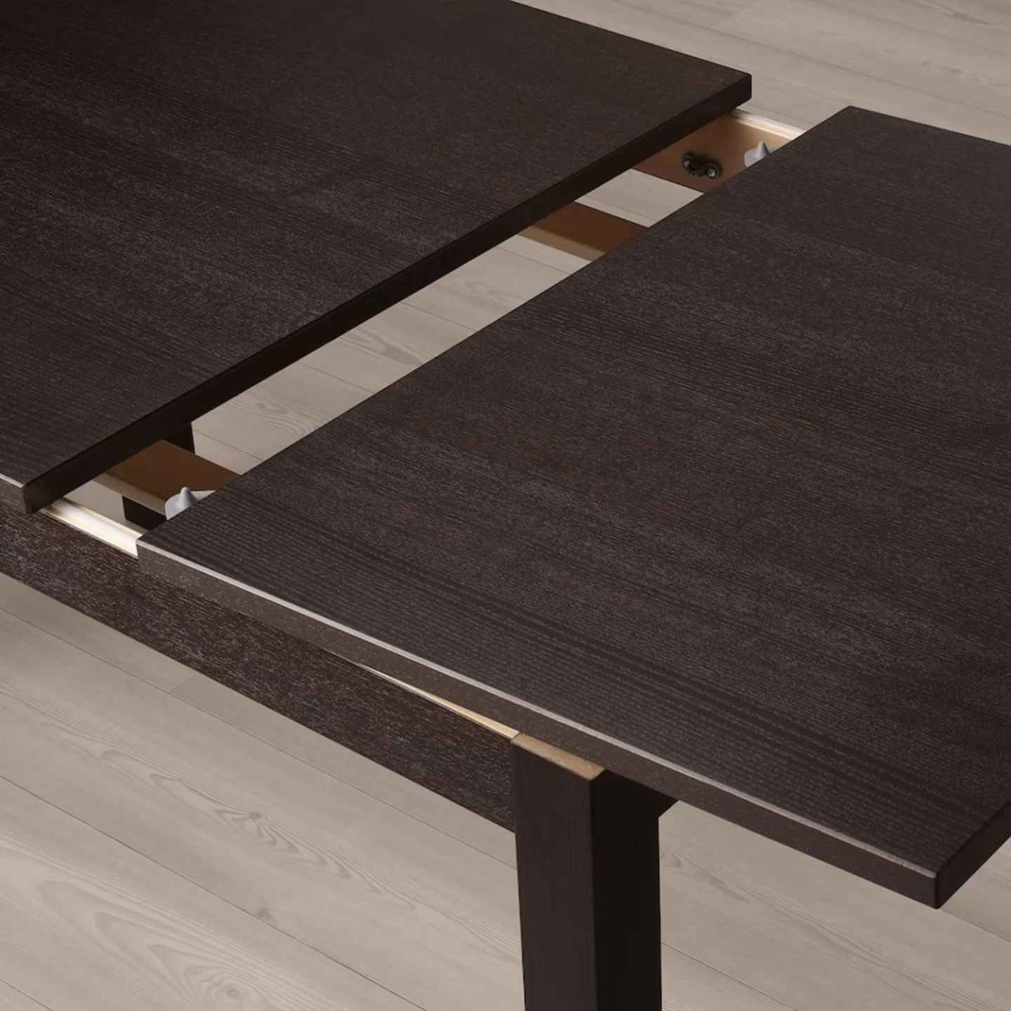 Extendable Dining Table and Chairs Set - Dark Brown - photo 3