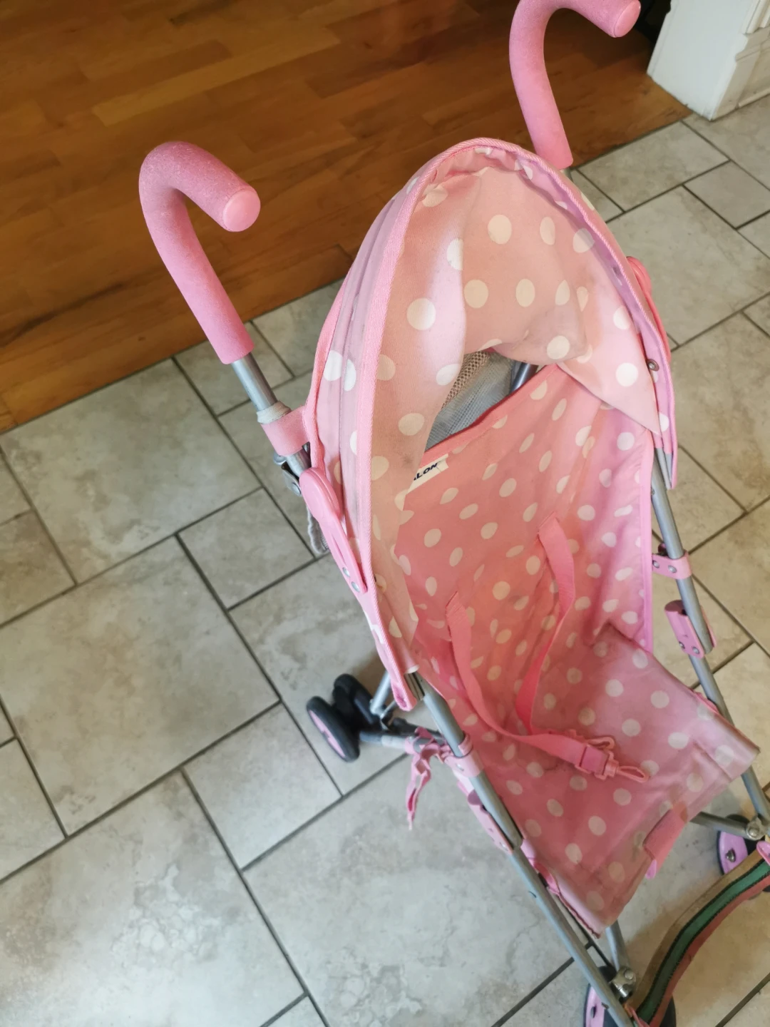 Pink Polka Dot Doll Stroller - photo 2