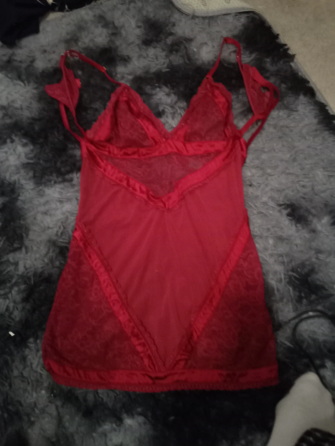 Red Lace Babydoll Lingerie - photo 4