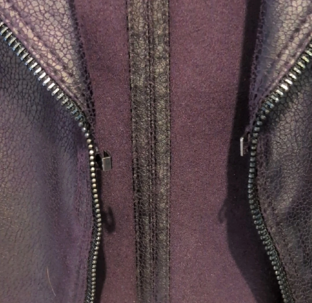 Vex Collection Faux Leather Biker Jacket - Size 40 - photo 4