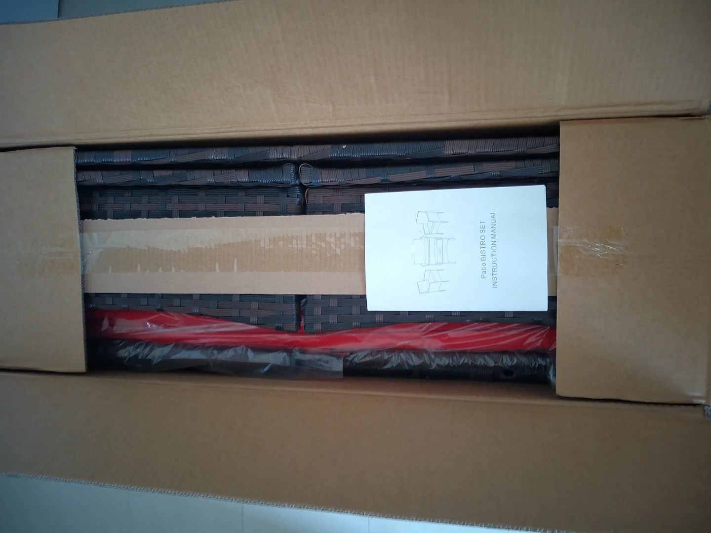 NEW Wicker Patio Set with Red Cushions - photo 3