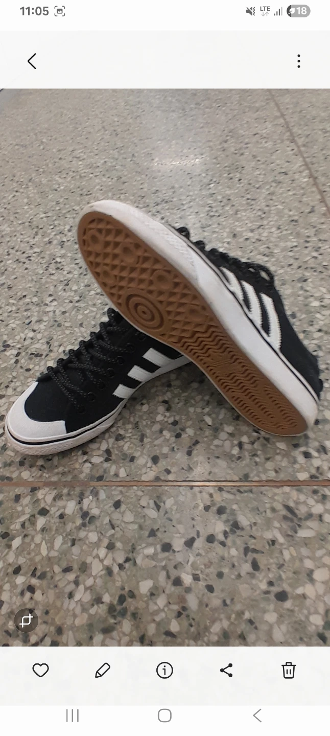 Adidas Black and White Sneakers Men's Size 8 - photo 5