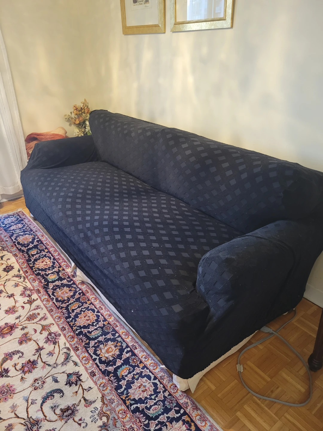 Black Sofa Slipcover