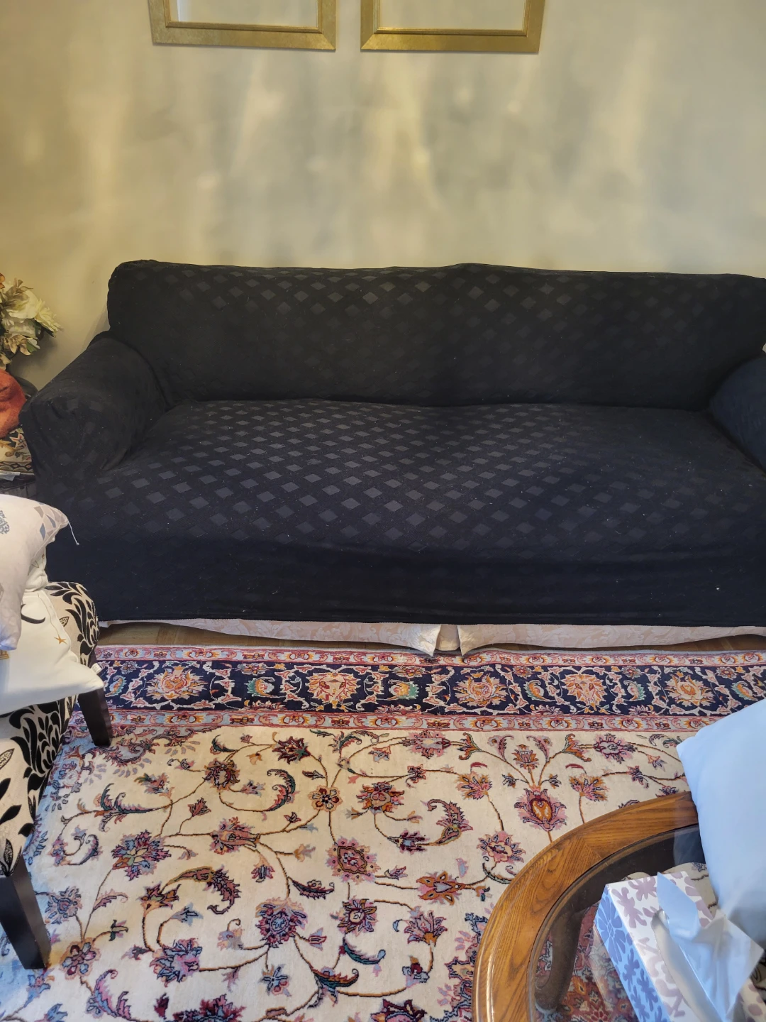 Black Sofa Slipcover - photo 2
