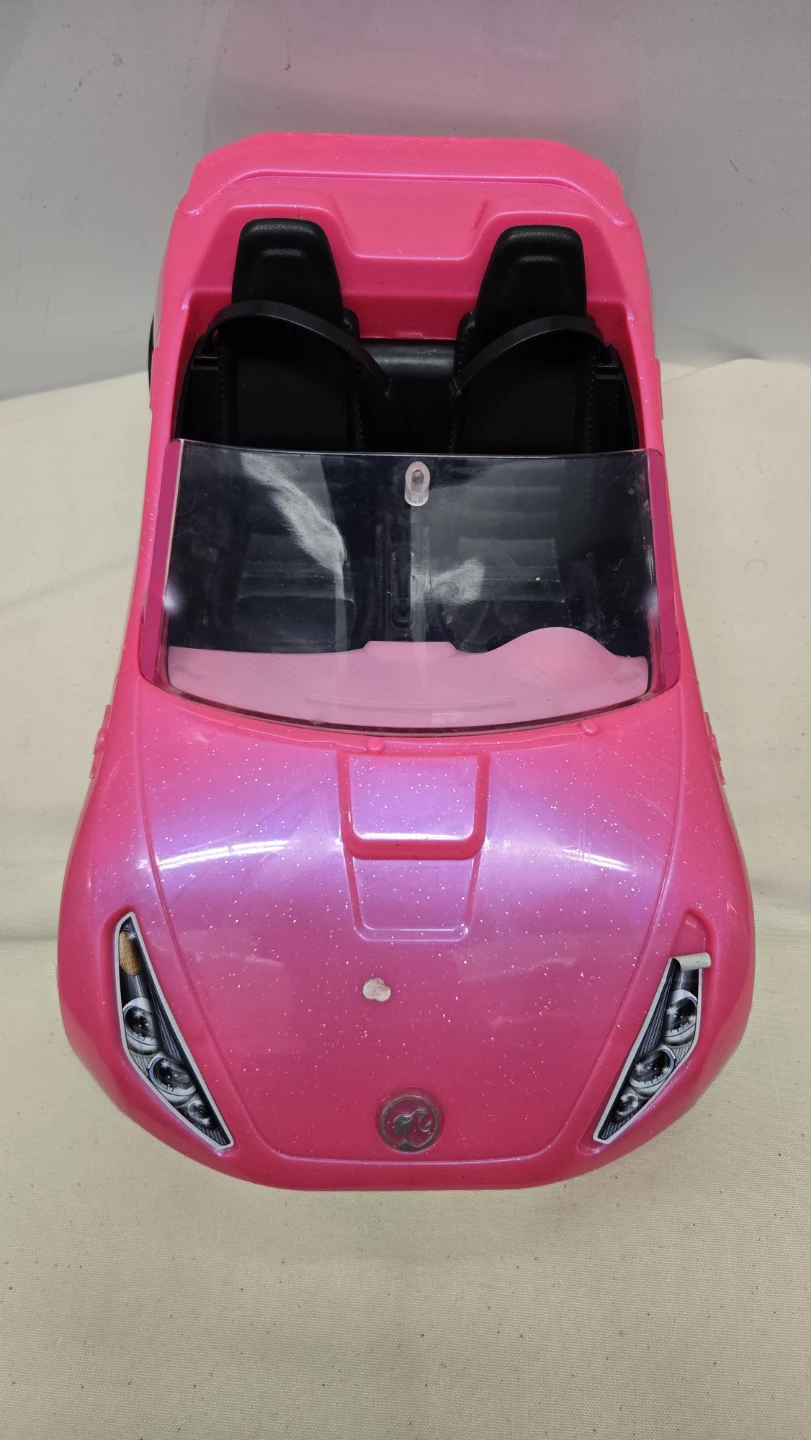 Barbie Pink Glitter Convertible Toy Car - photo 2