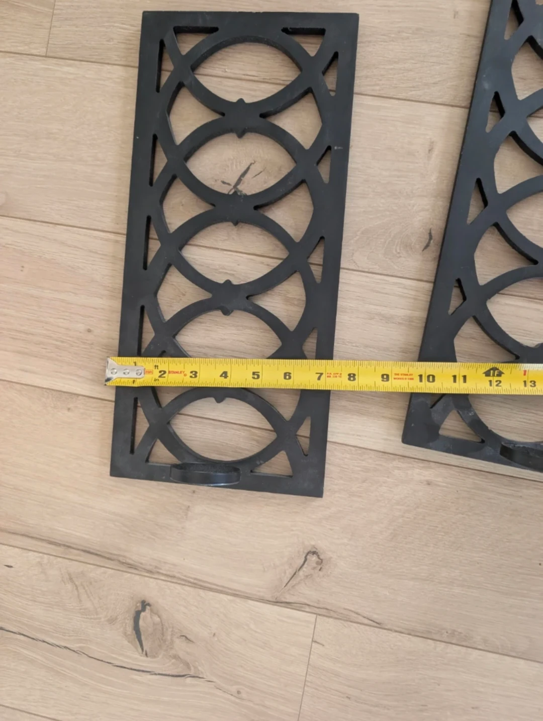 Set of 2 Black Geometric Candle holding Wall Sconces - photo 3