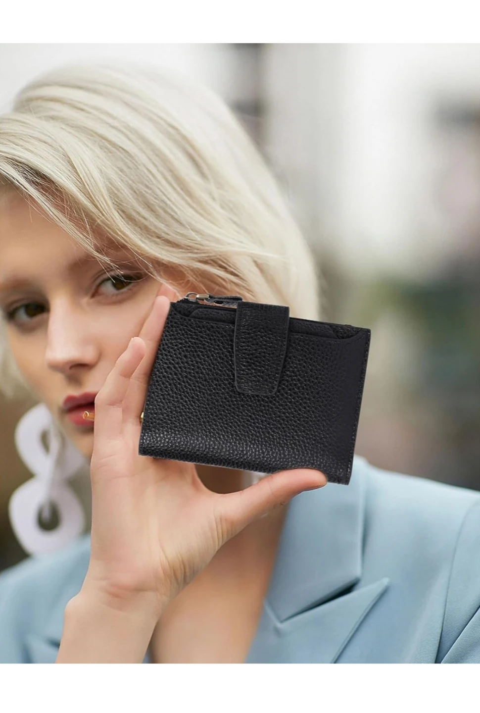 NEW Leather Wallet Bifold Compact RFID Blocking Purse
