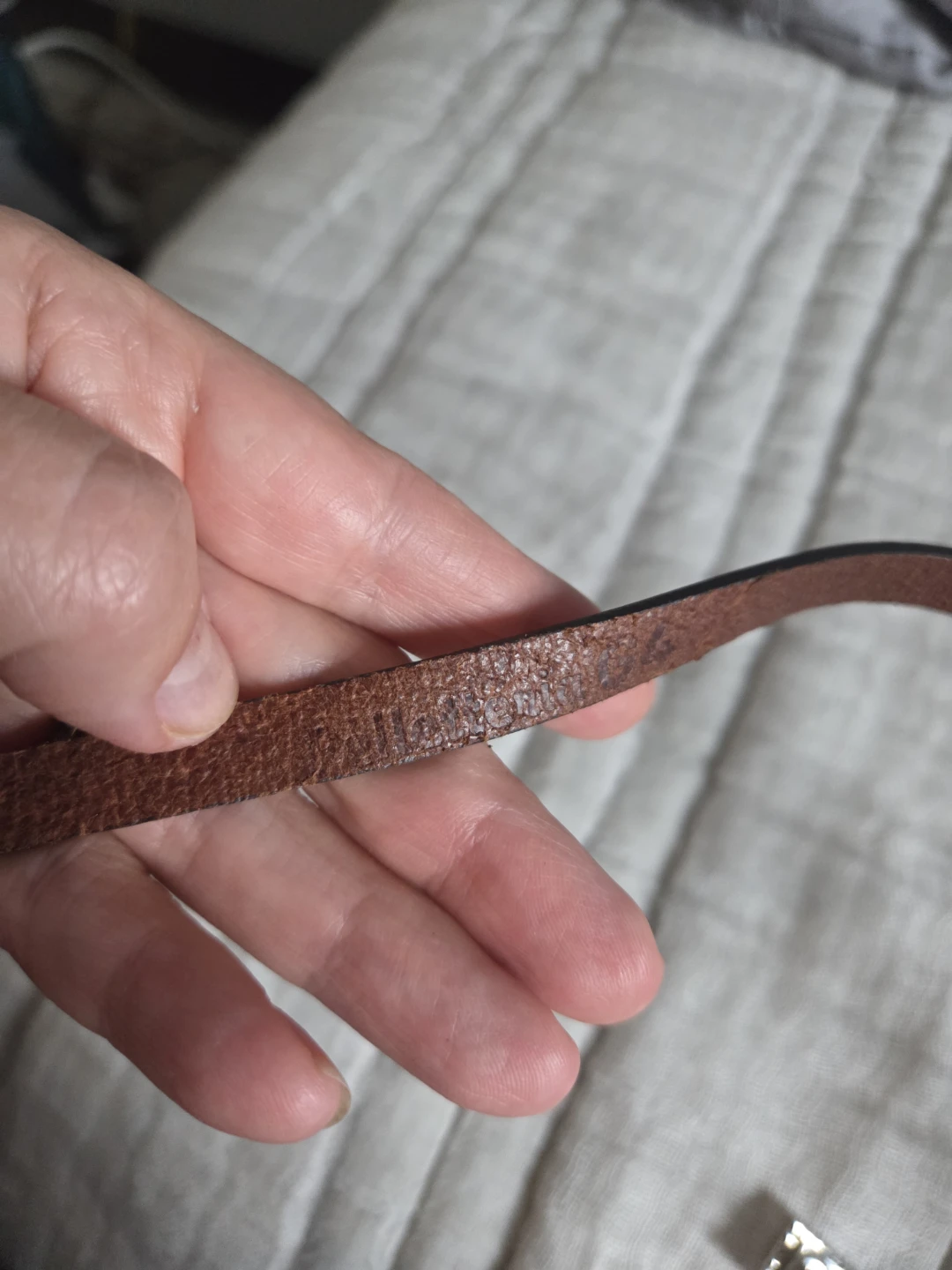 Brand new. Brown Leather Belt with Rhinestone Buckle - photo 3