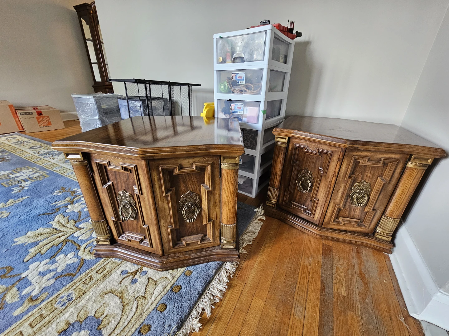 Mediterranean Hexagonal End Tables / Nightstands