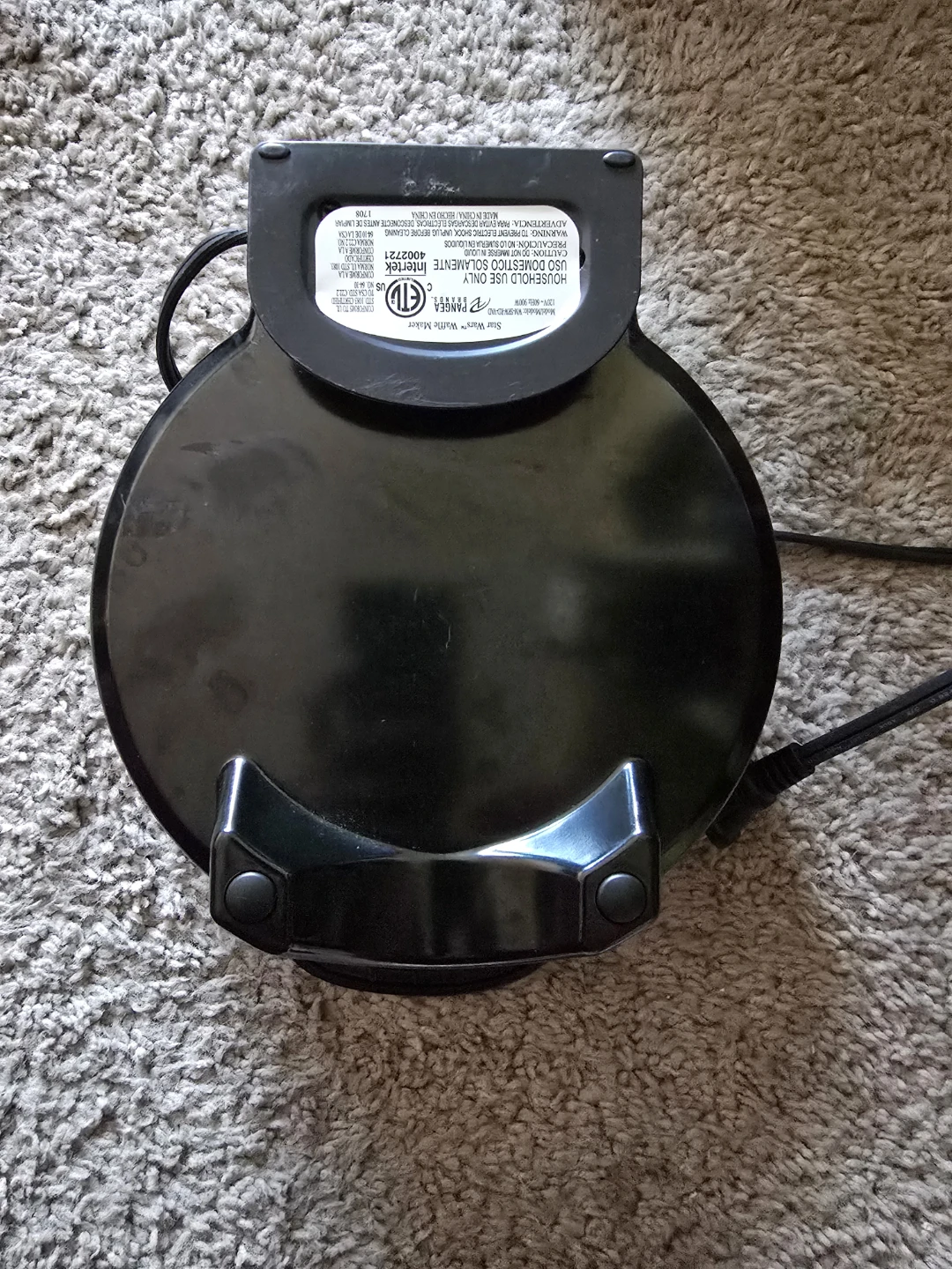 Disney Star Wars Darth Vader Waffle Maker 900W 120V - photo 3