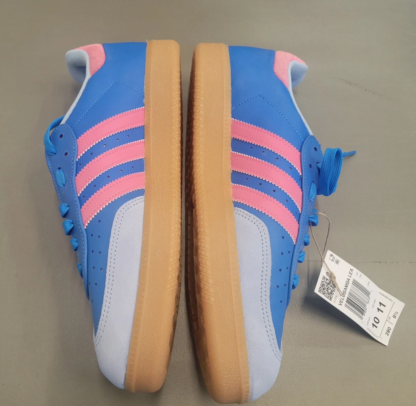 Adidas Velosamba Lea Shoes Blue Pink Size 10 - photo 3