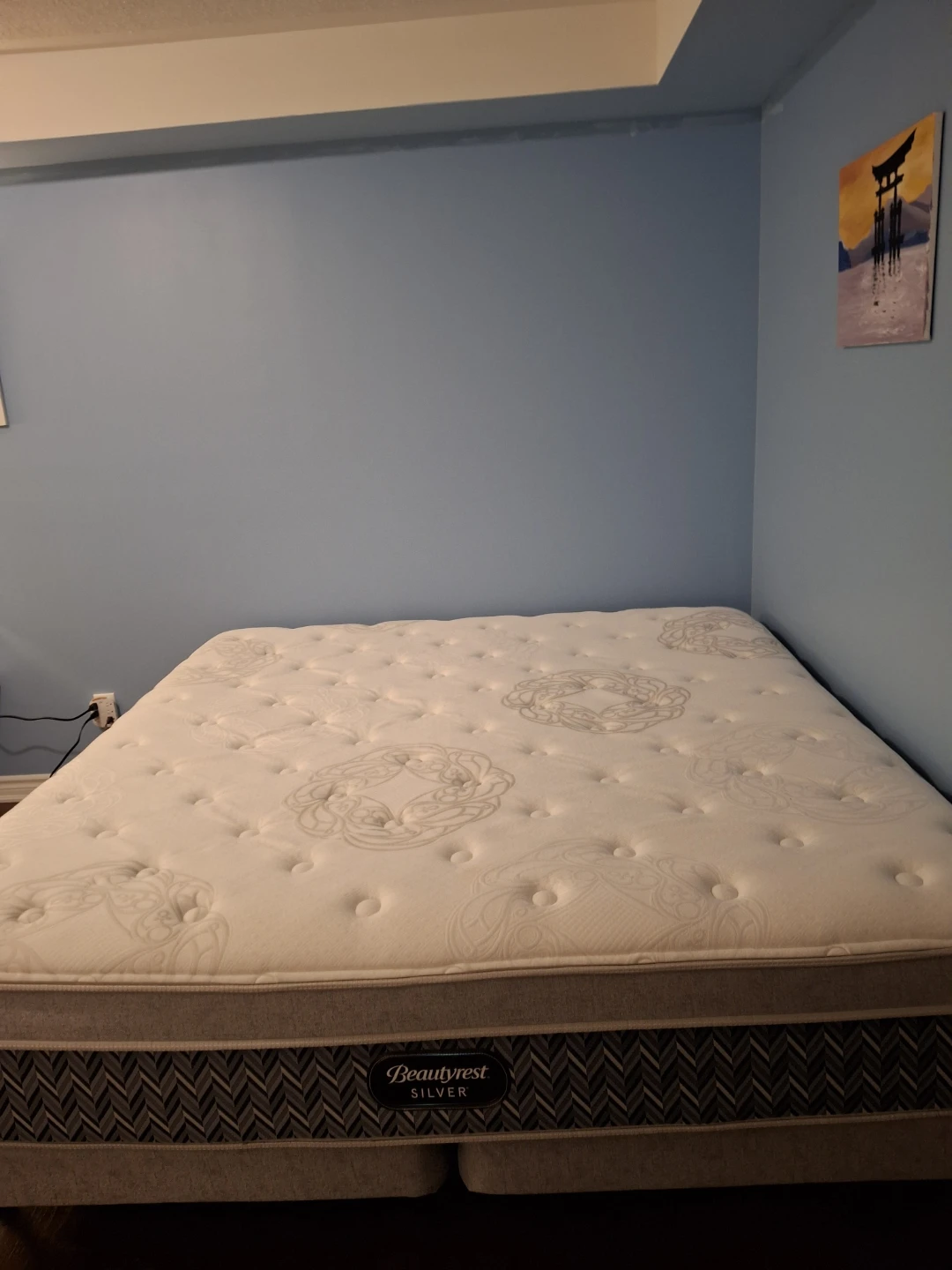 Beautyrest Silver Mattress, 2 twin XL Boxsprings and metal frame