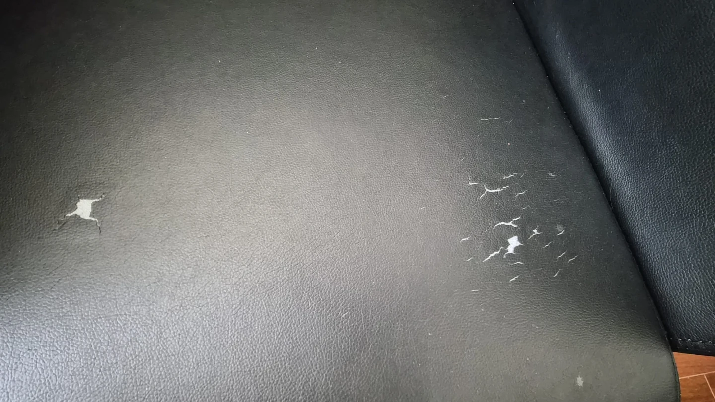 Black Leather Sectional Sofa and Two Chairs - photo 4