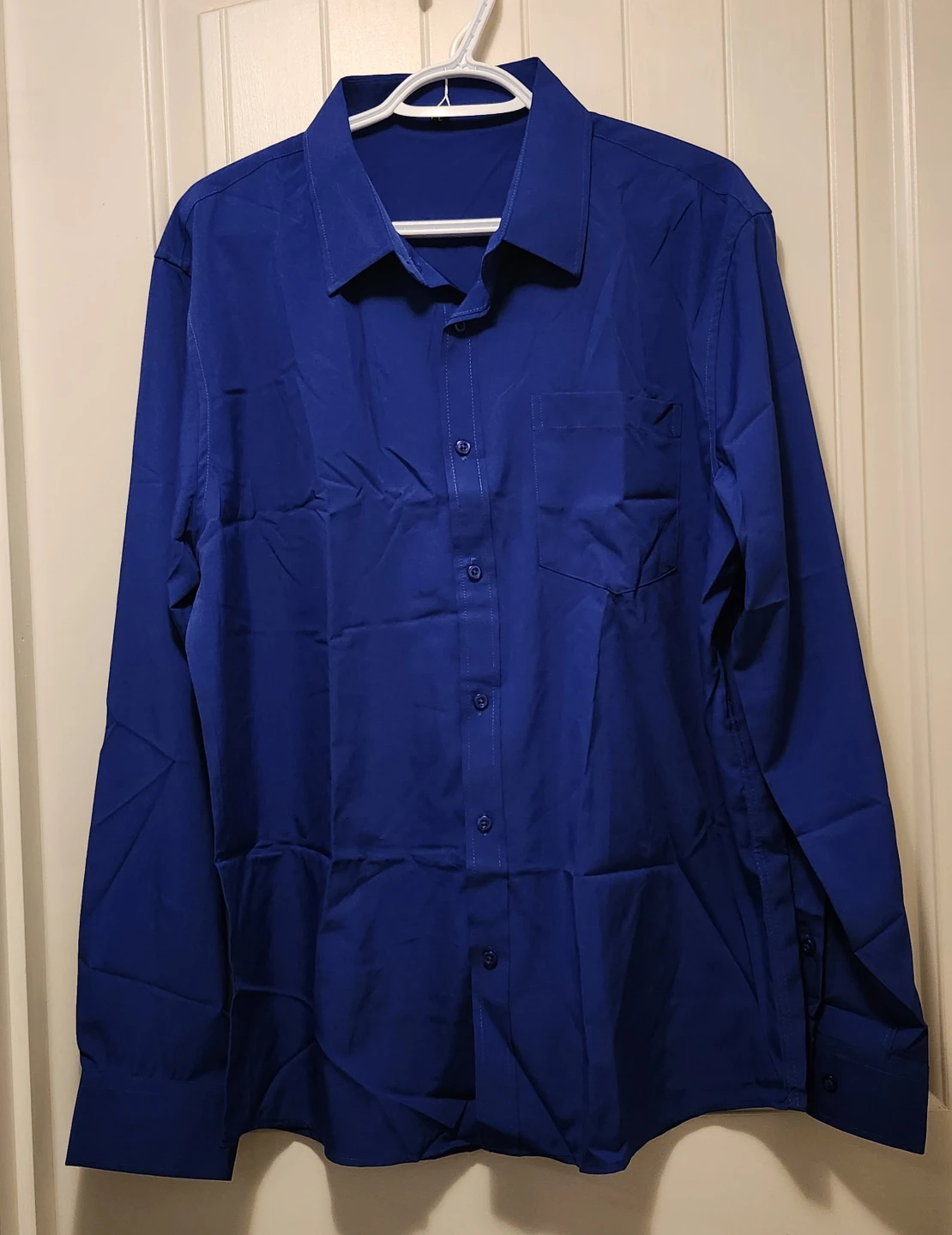 AIOFY Blue Long Sleeve Button-Up Shirt Size L