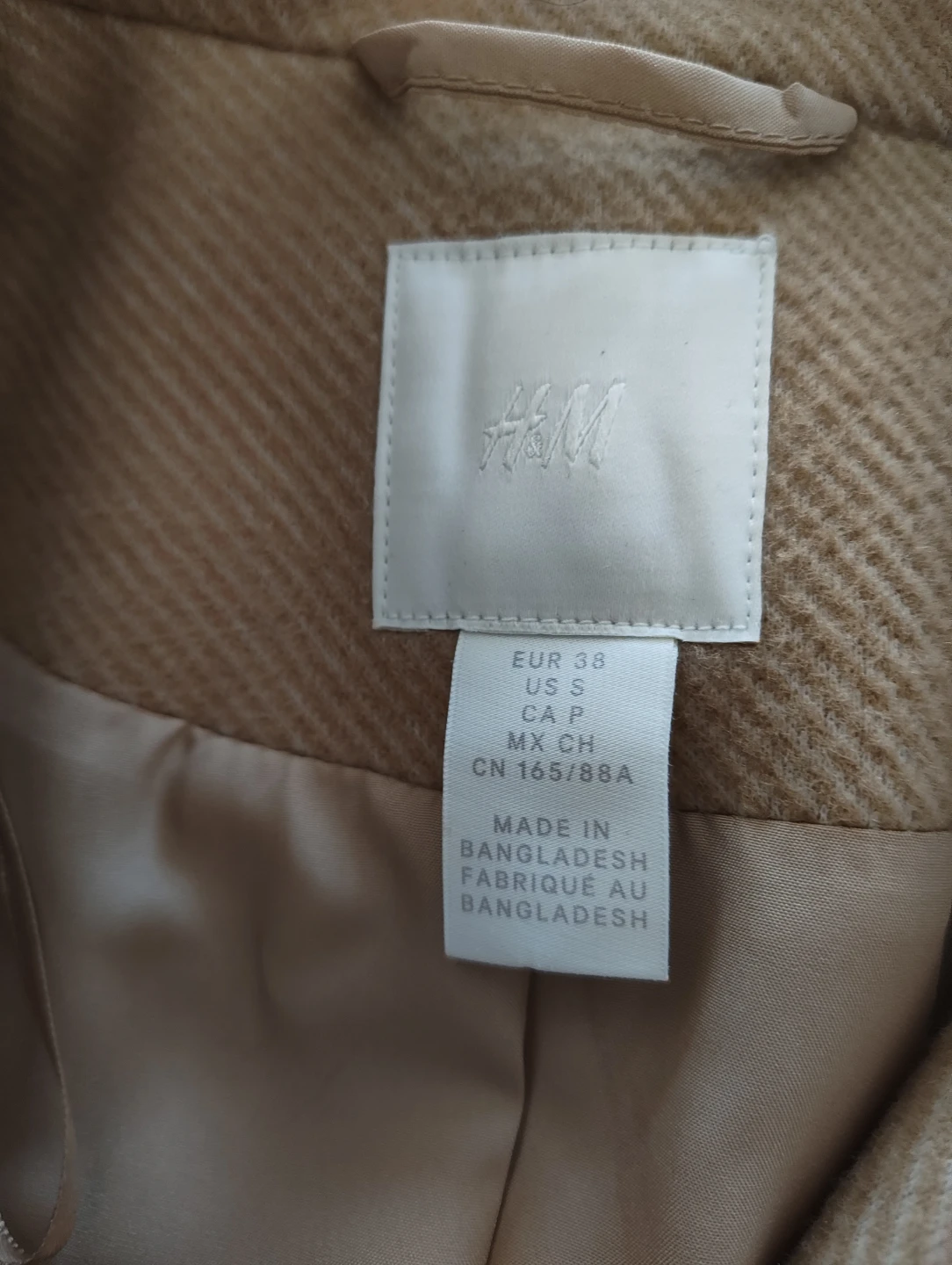 H&M Beige Wool Blend Coat - photo 5