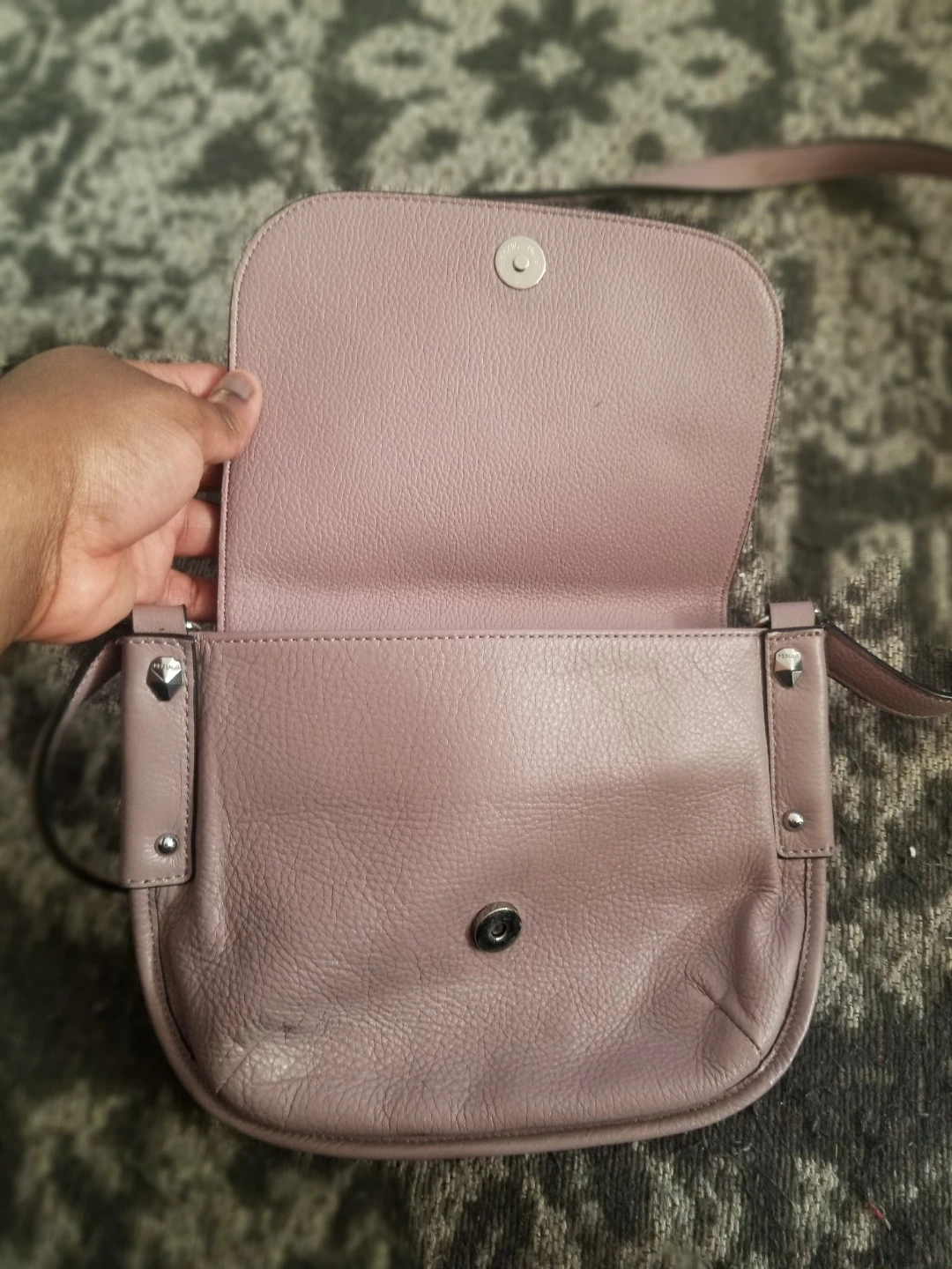 Perlina Leather Crossbody Bag - Dusty Rose - photo 3