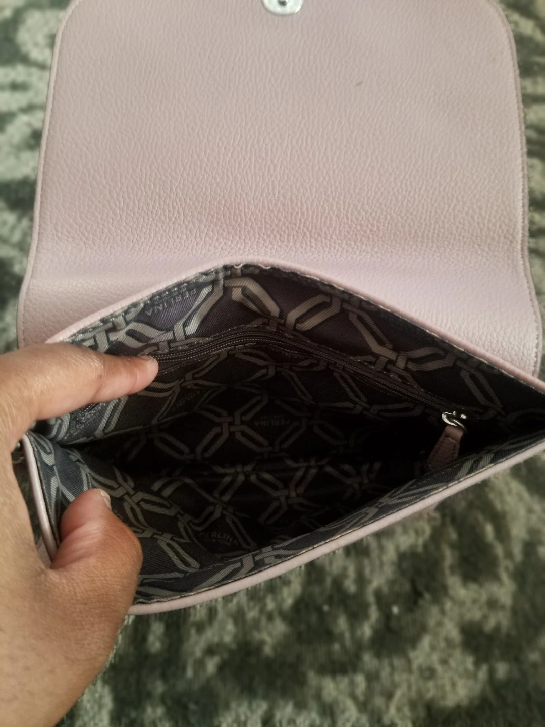 Perlina Leather Crossbody Bag - Dusty Rose - photo 4