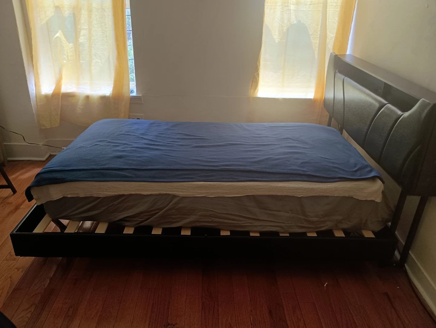 Rolanstar Full Size Bed Frame with Storage Headboard