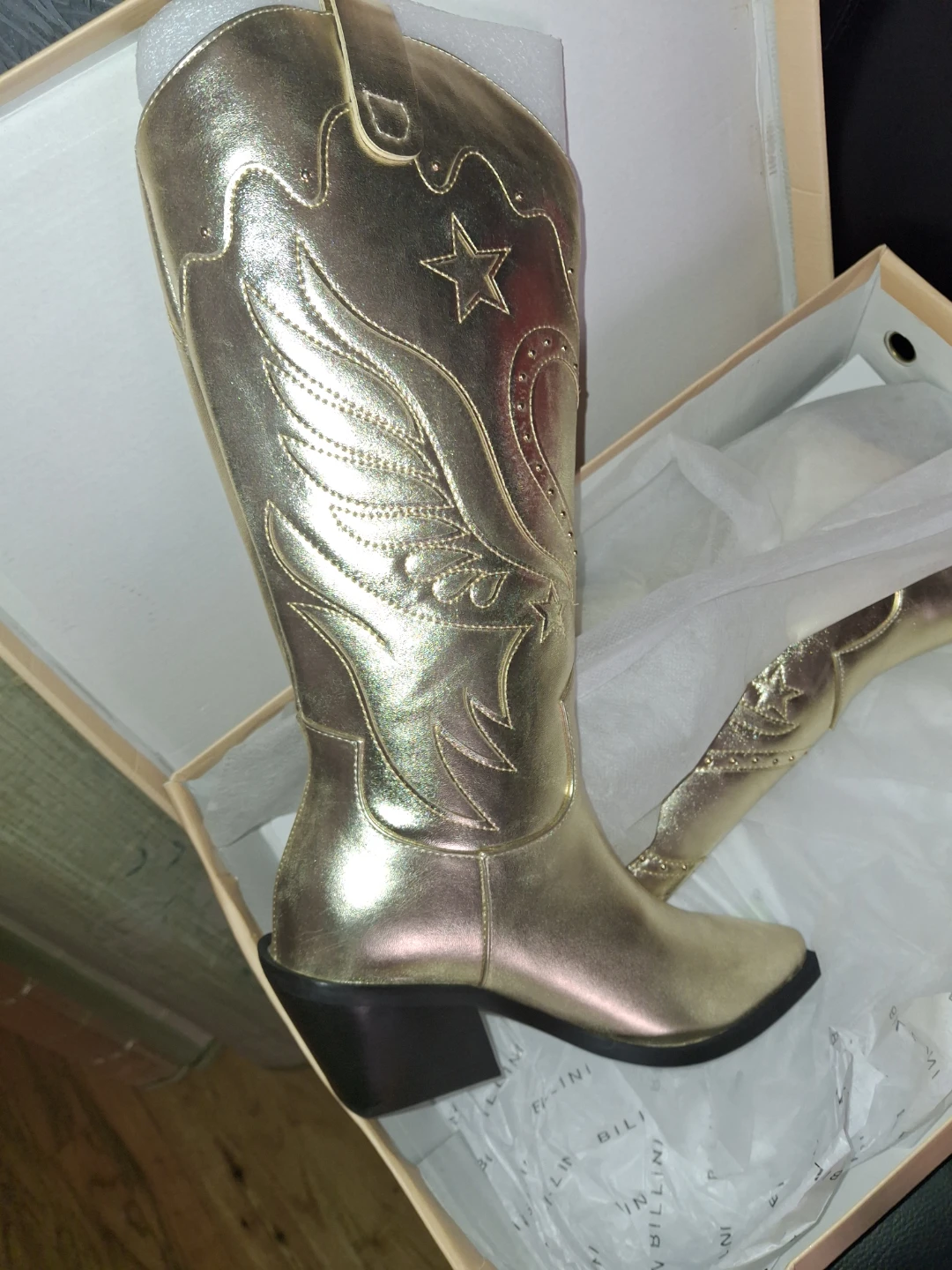 Gold Western Cowboy Boots - BILLINI - photo 2