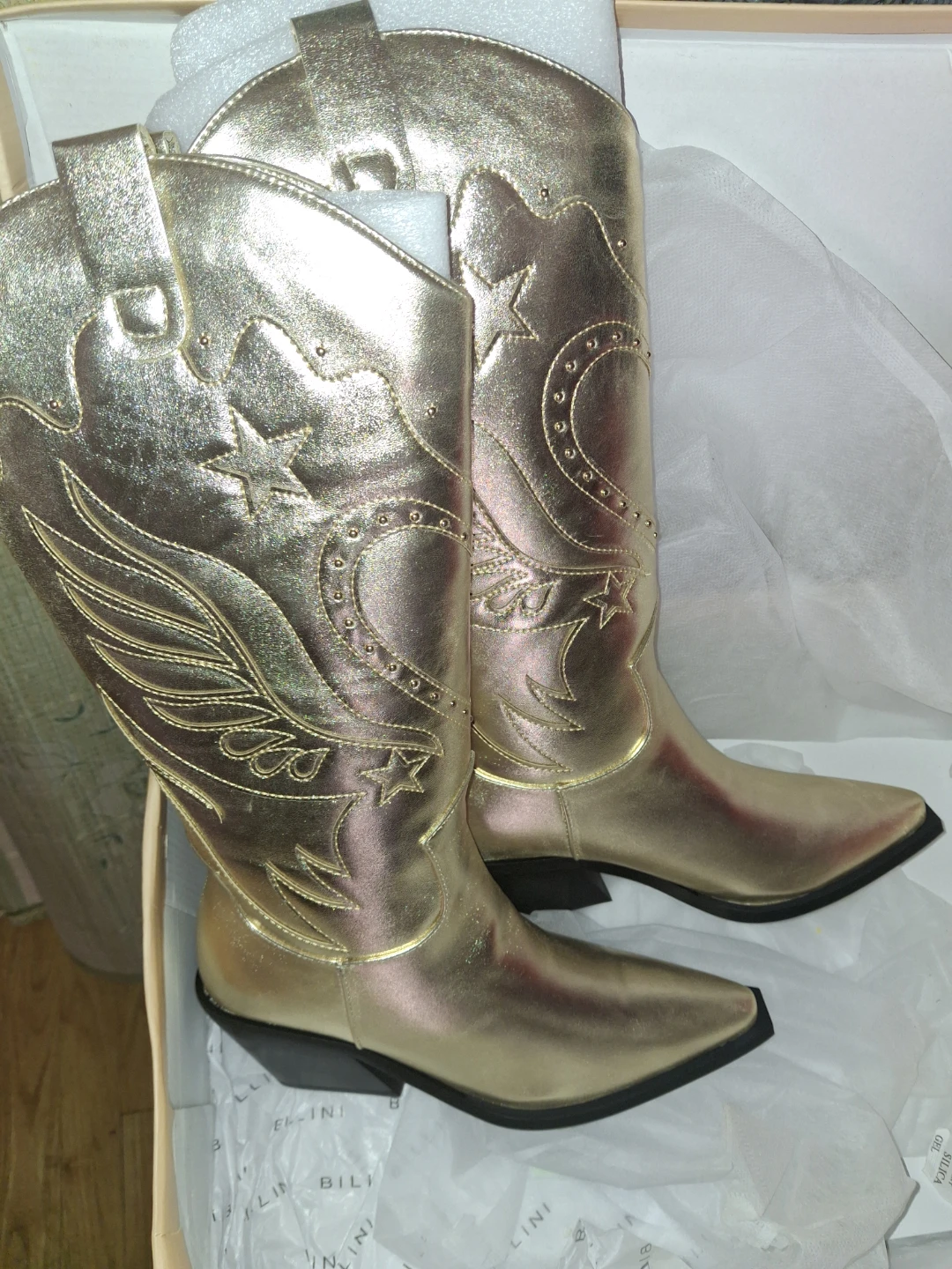 Gold Western Cowboy Boots - BILLINI - photo 3