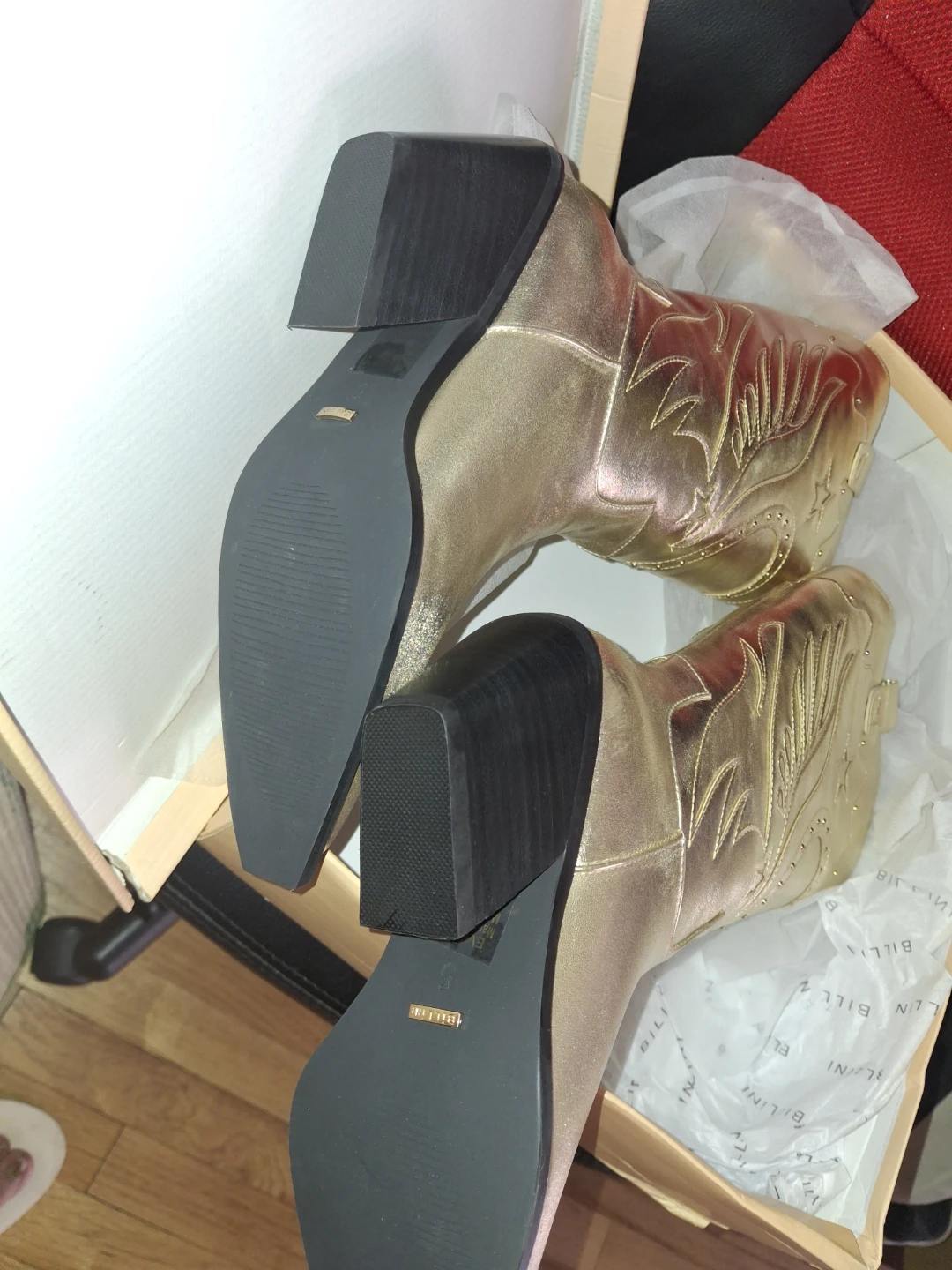 Gold Western Cowboy Boots - BILLINI - photo 5