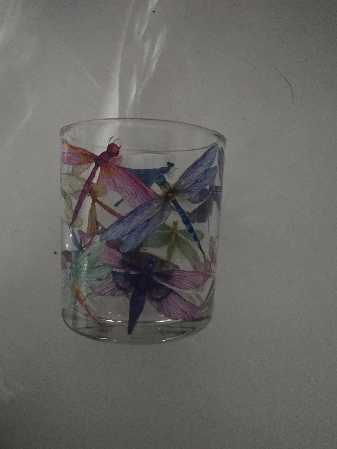 Glass Votive Holder with Dragonflies - photo 3
