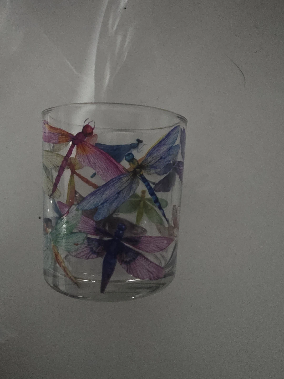 Glass Votive Holder with Dragonflies - photo 4