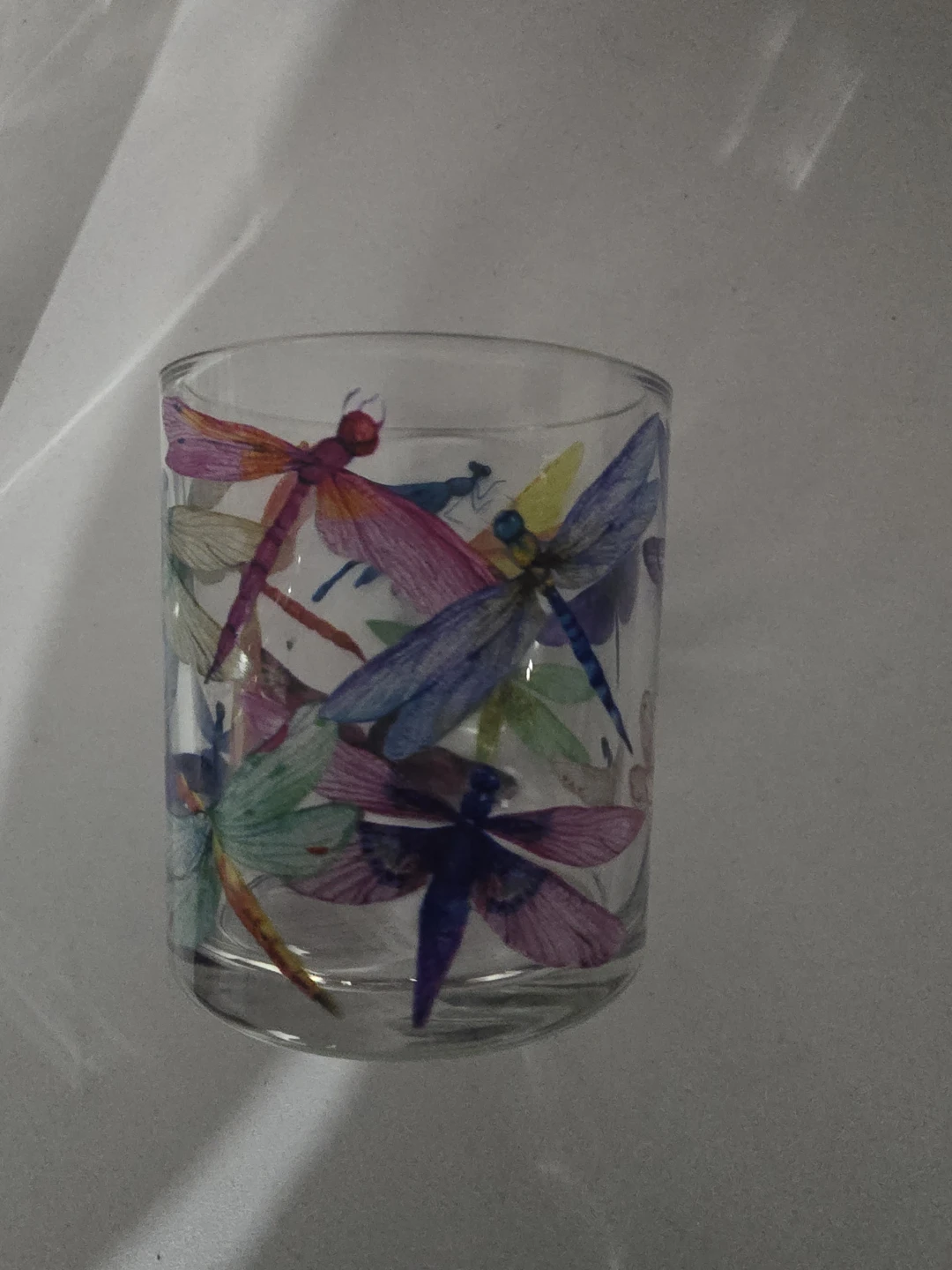 Glass Votive Holder with Dragonflies - photo 5