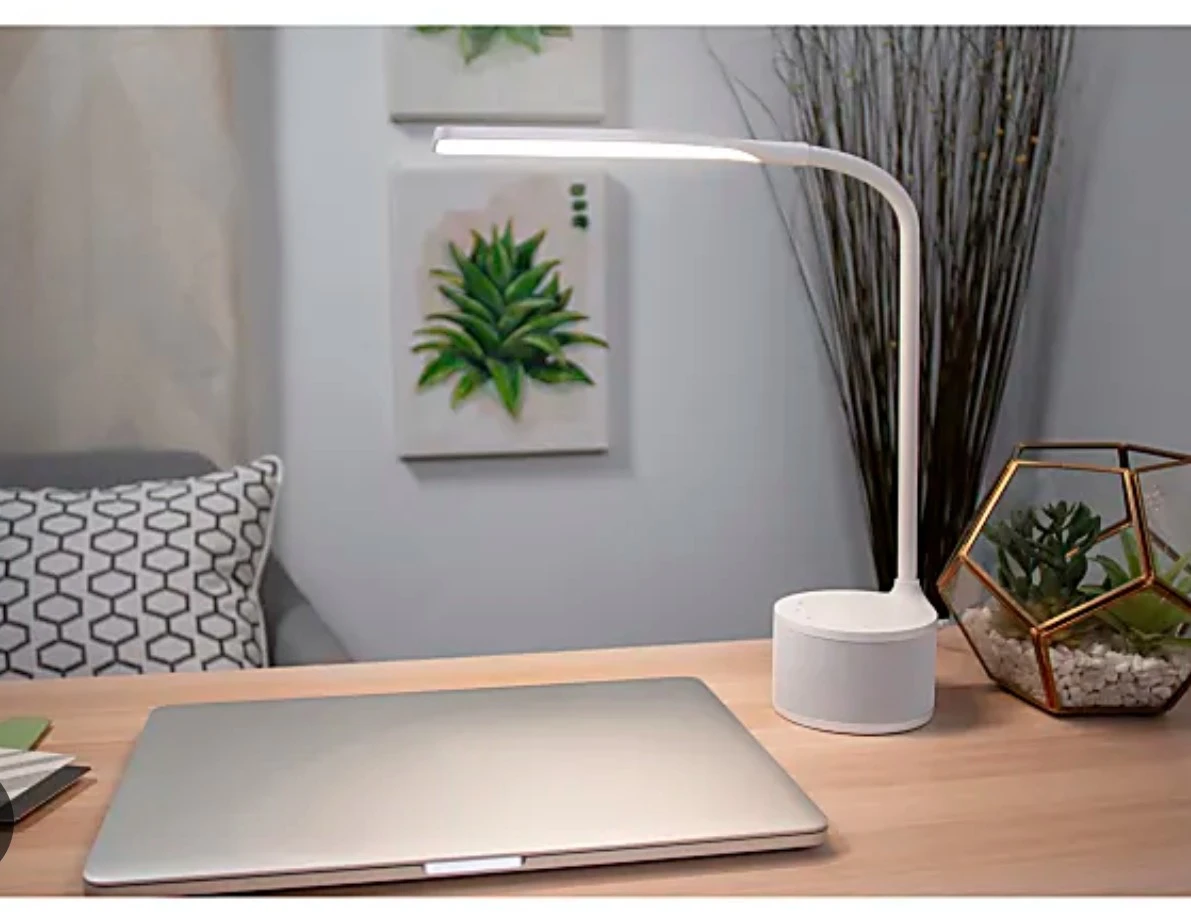 Sylvania White LED Desk Lamp with Bluetooth Speaker - photo 3