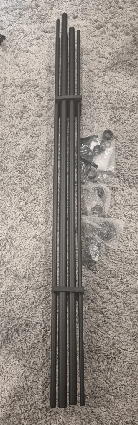 Double Curtain Rods Adjustable Telescoping Heavy Duty 84"×120" - photo 4