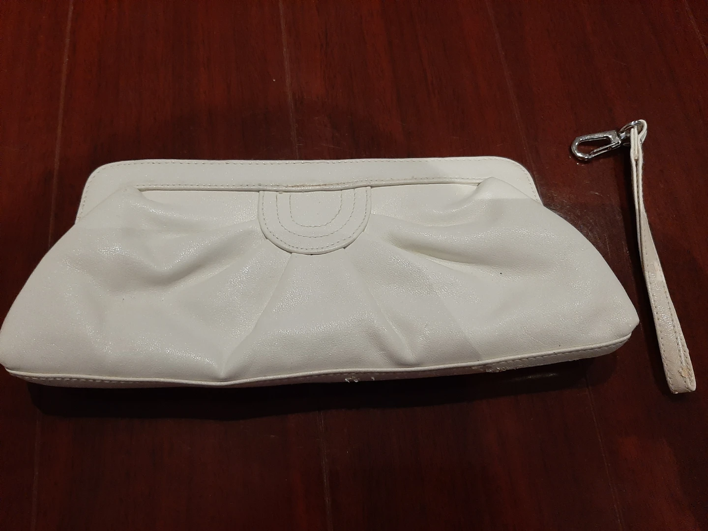White Aldo Clutch with Wrist Strap