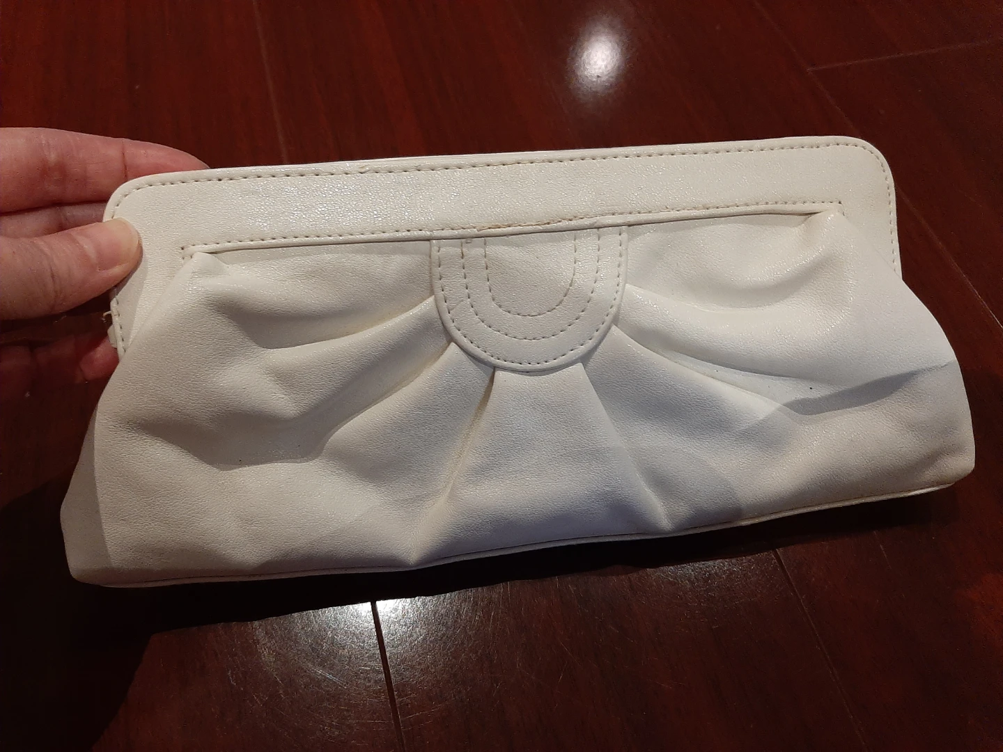 White Aldo Clutch with Wrist Strap - photo 3