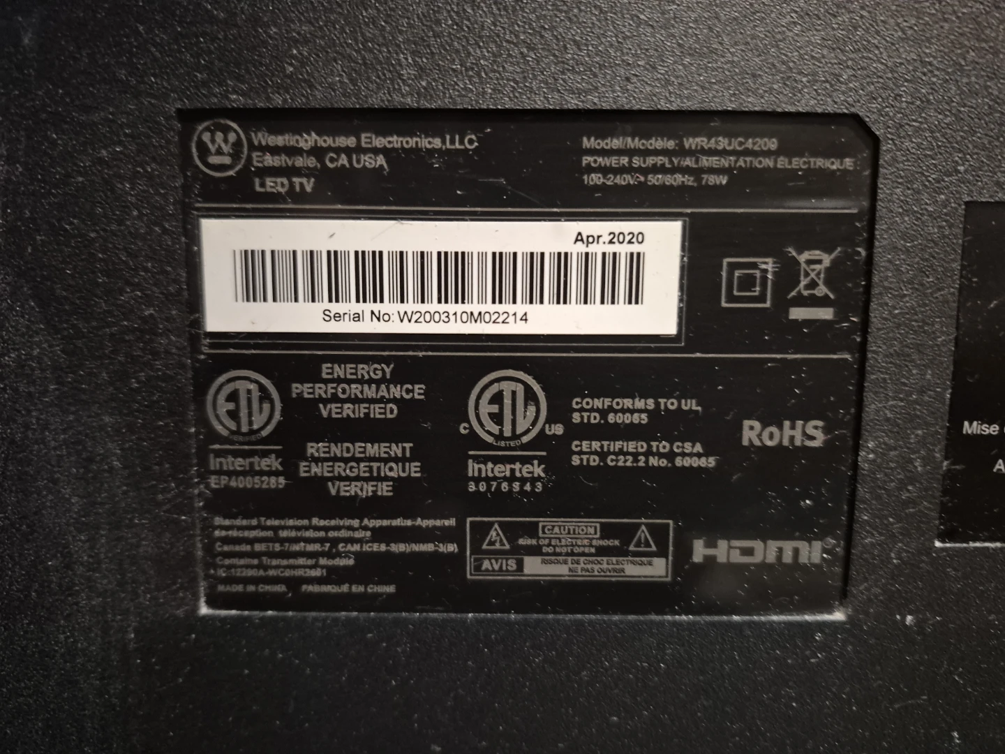 Westinghouse Roku TV 43" LED Smart TV - photo 2
