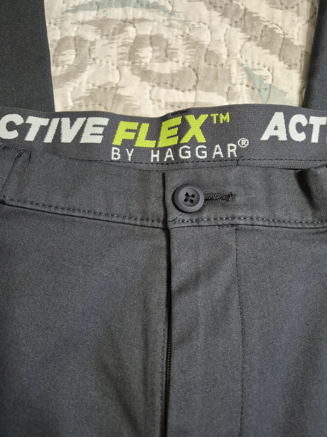 Men's Size XL Active Flex Haggar Charcol Grey Pant - photo 3